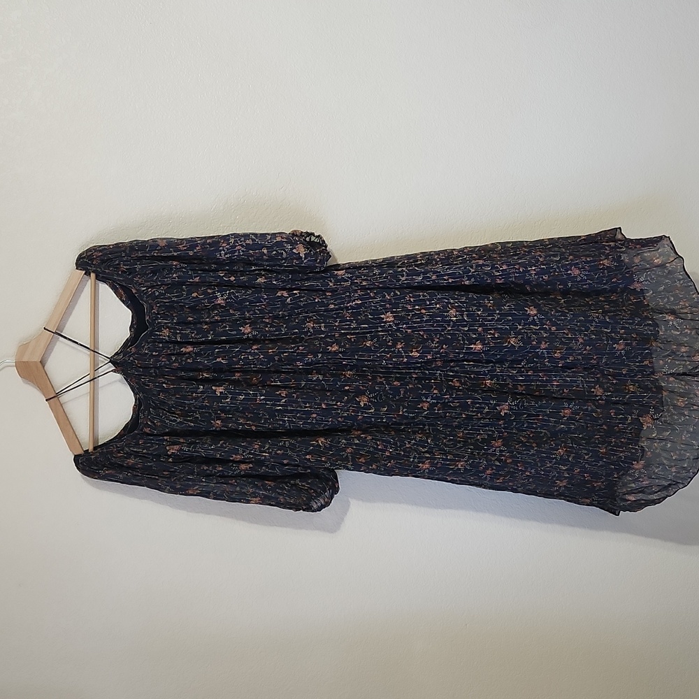 Zimmermann Havoc Suspend Silk Midi Dress Halterneck Off Shoulder Navy Sz 2/US 8 - Picture 5 of 15